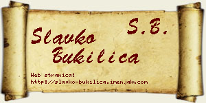 Slavko Bukilica vizit kartica